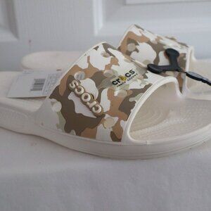 CROCS CLASSIC PRINTED CAMO SLIDE NWT SIZE M8 W10